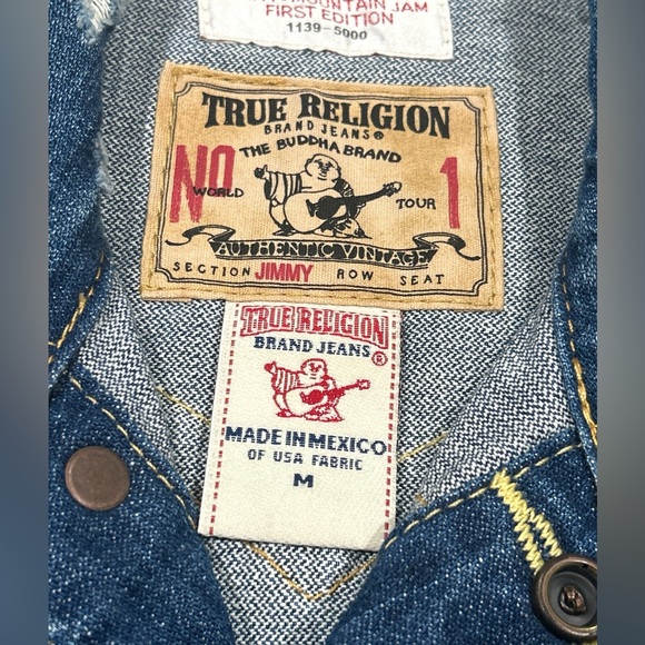 First Edition #1139 True Religion Jimmy Mountain Jam Jean Jacket Womans Size-M - Picture 14 of 14